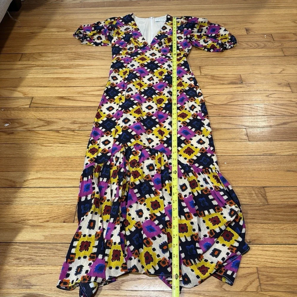 Rhode Ester V-Neck Midi Maxi Dress‎ in Aquarelle Size 2